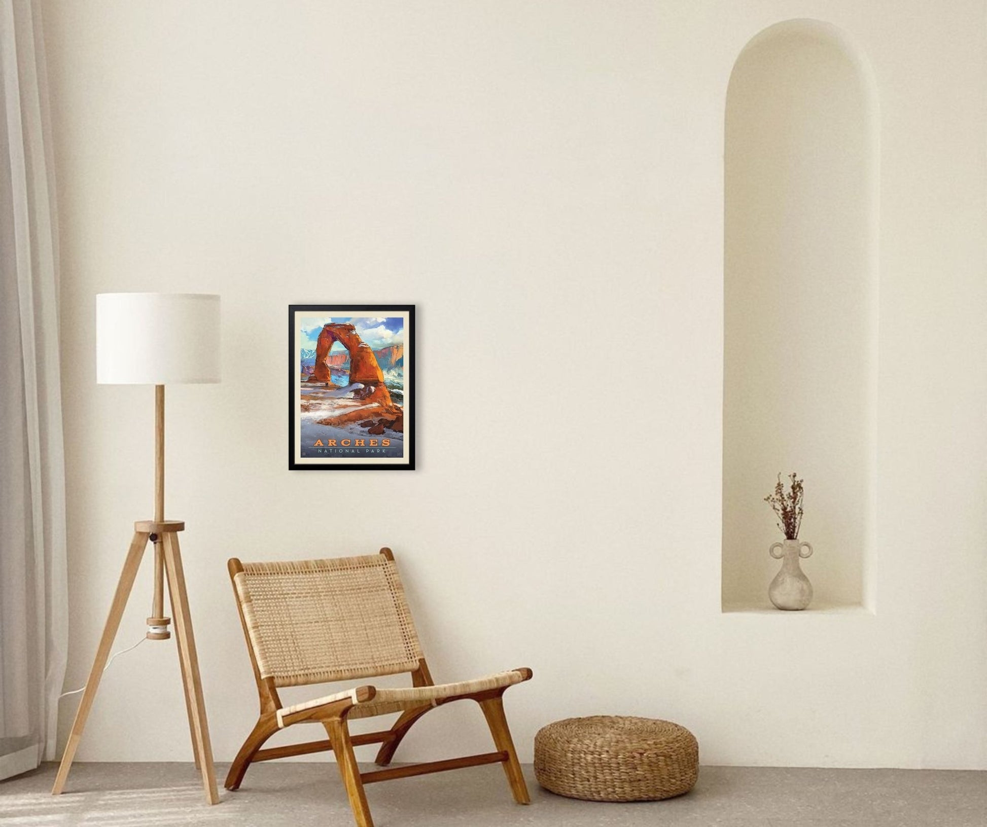 Arches National Park: Snowy Delicate Arch Art Print - Wander Together Outfitters