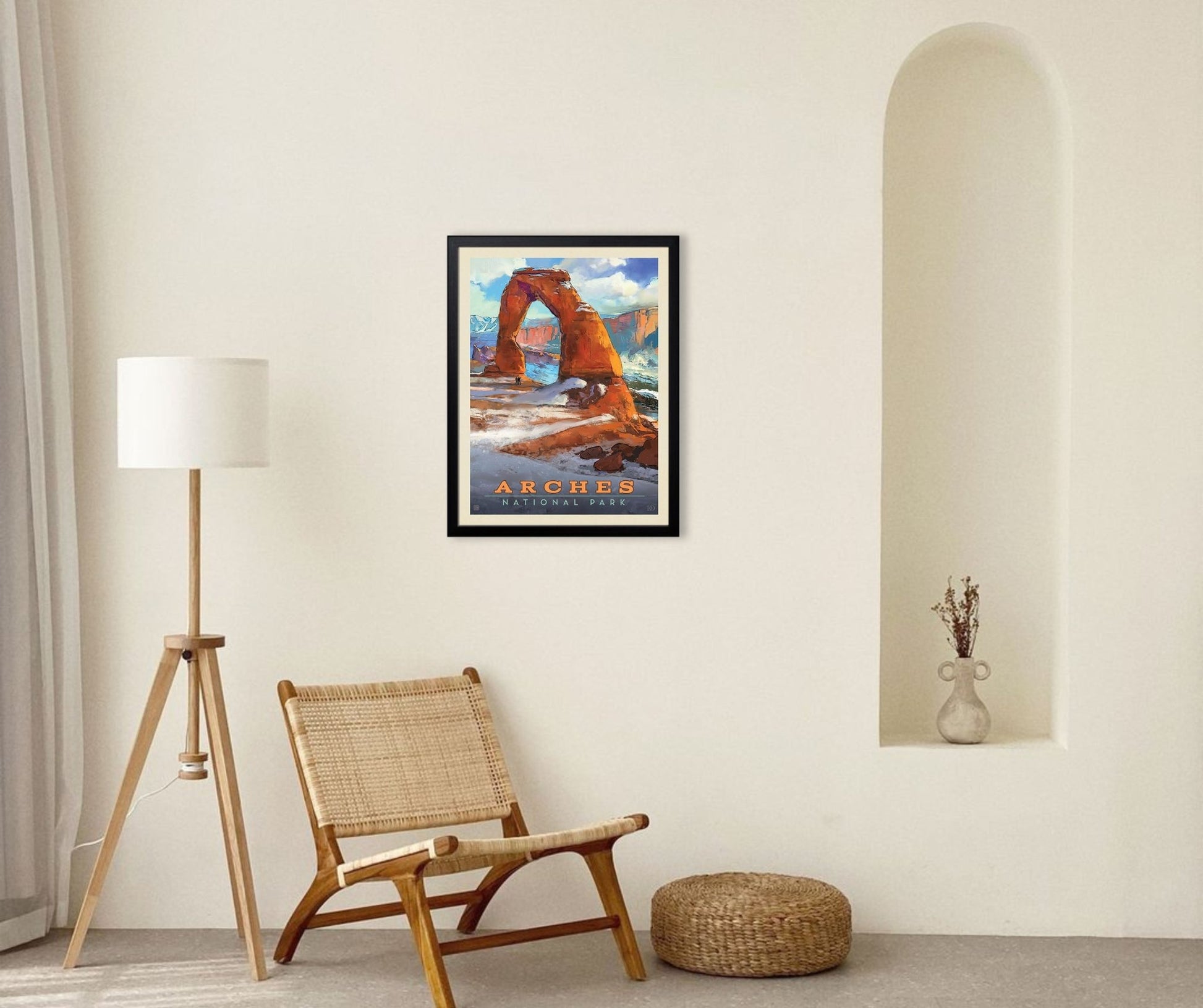 Arches National Park: Snowy Delicate Arch Art Print - Wander Together Outfitters