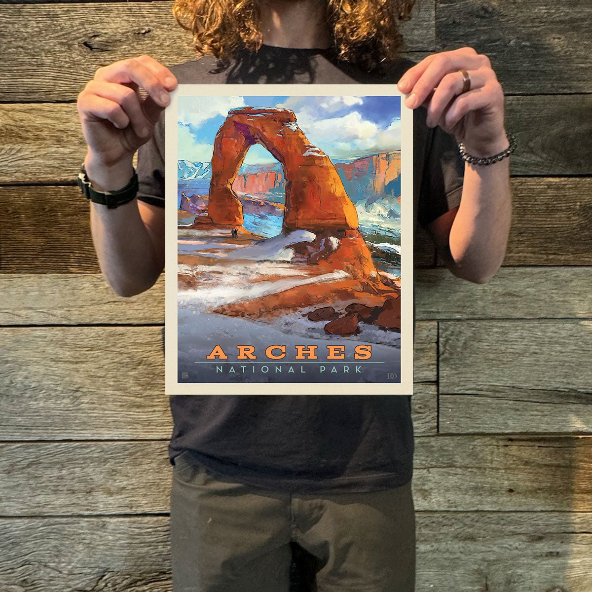 Arches National Park: Snowy Delicate Arch Art Print - Wander Together Outfitters