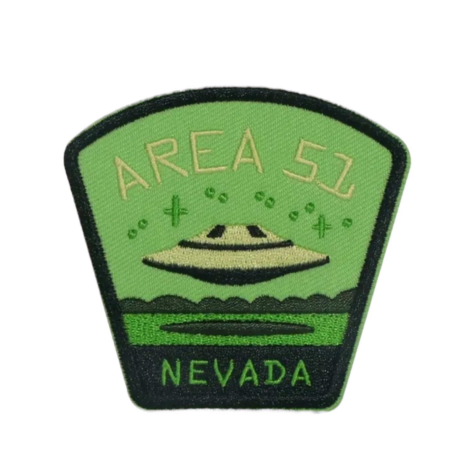 Area 51 and UFO , Alien Travel Themed Iron On Patches - Wander Together Outfitters