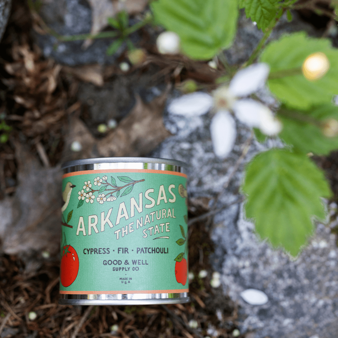 Arkansas State Candle (Cypress, Fir, Patchouli) - Wander Together Outfitters