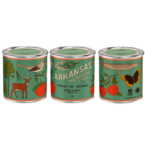 Arkansas State Candle (Cypress, Fir, Patchouli) - Wander Together Outfitters