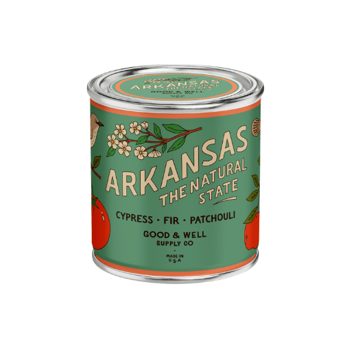 Arkansas State Candle (Cypress, Fir, Patchouli) - Wander Together Outfitters