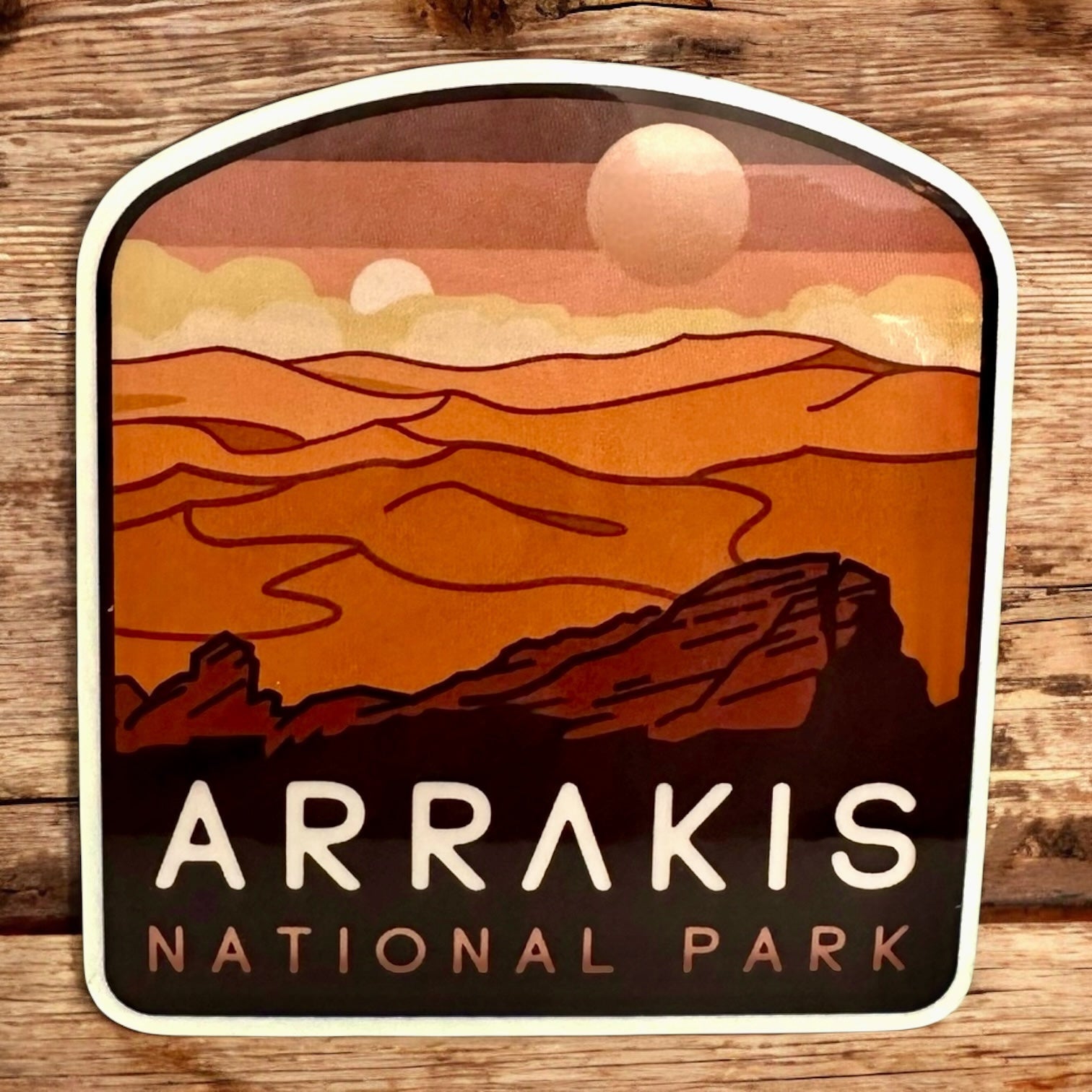 Arrakis National Park Sticker Dune Dishwasher Safe Vinyl Decal - Wander Together Outfitters