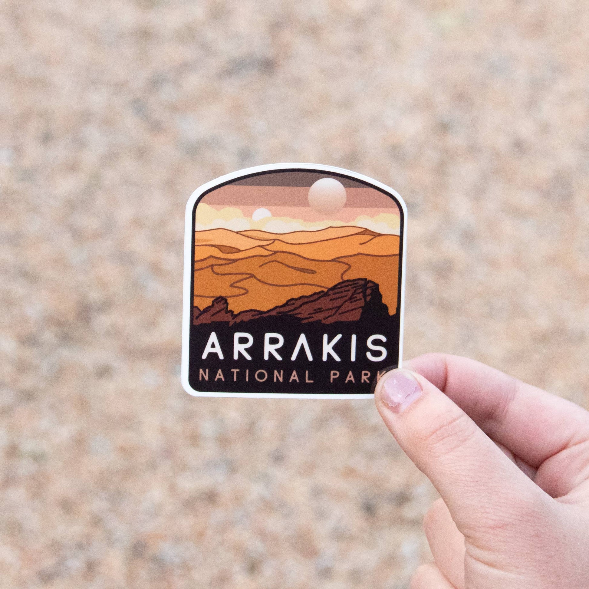 Arrakis National Park Sticker Dune Dishwasher Safe Vinyl Decal - Wander Together Outfitters