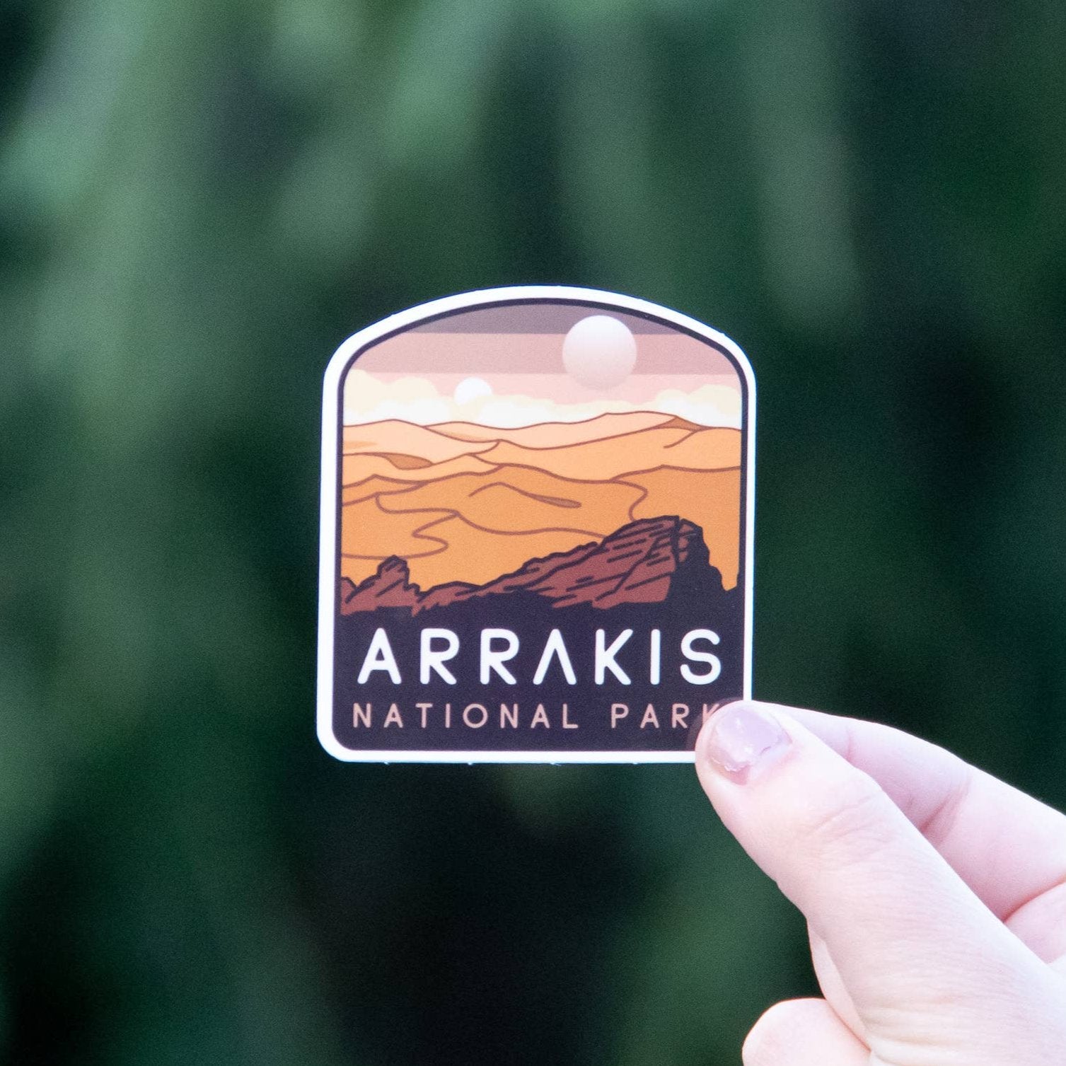 Arrakis National Park Sticker Dune Dishwasher Safe Vinyl Decal - Wander Together Outfitters