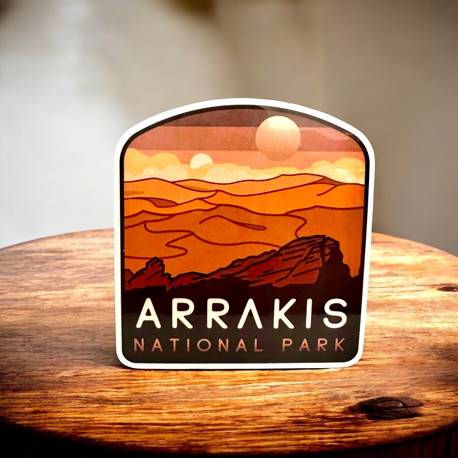 Arrakis National Park Sticker Dune Dishwasher Safe Vinyl Decal - Wander Together Outfitters