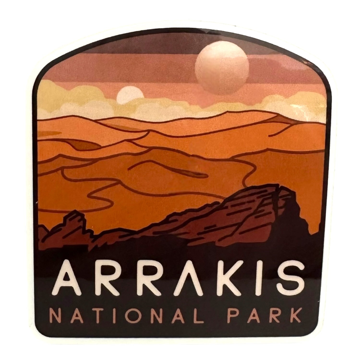 Arrakis National Park Sticker Dune Dishwasher Safe Vinyl Decal - Wander Together Outfitters