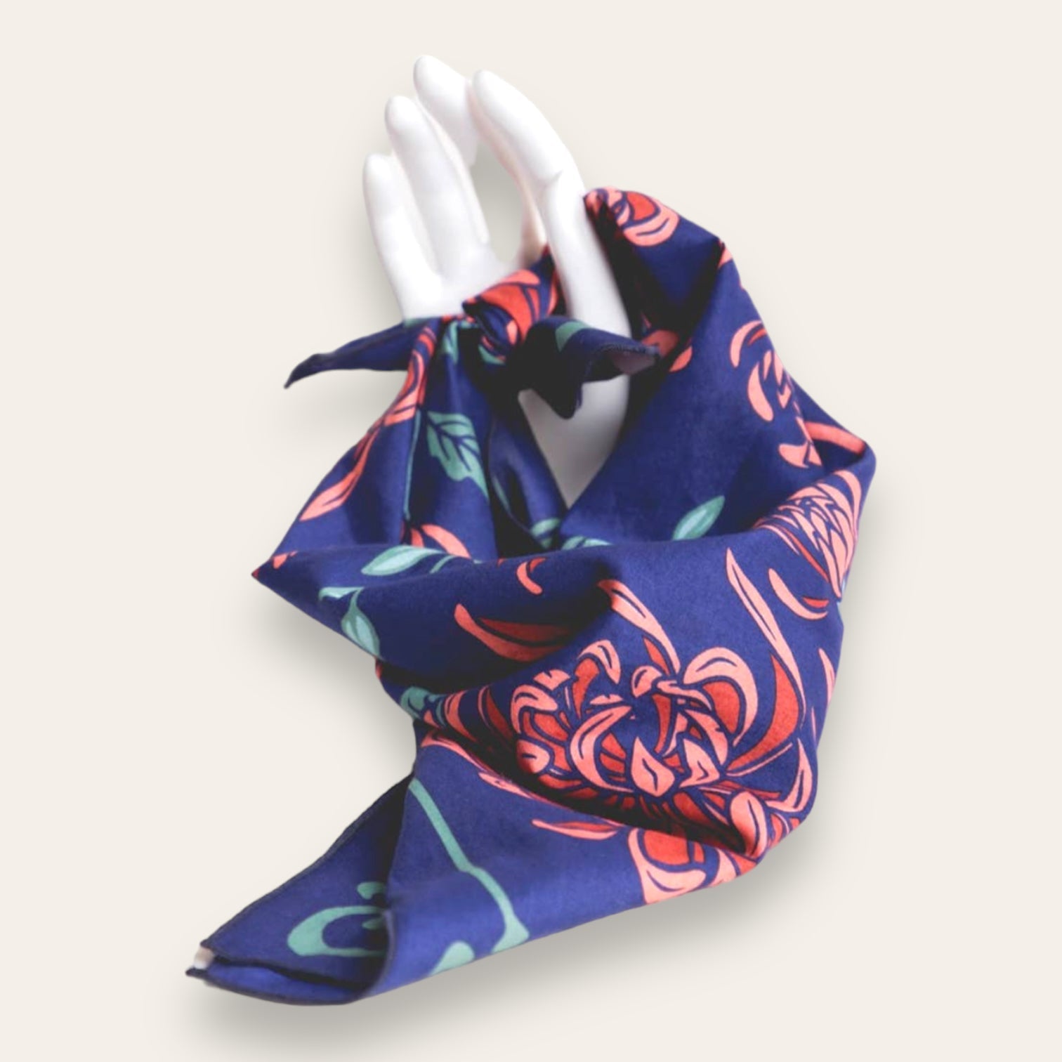 Art Nouveau Floral Organic Cotton Bandana - Wander Together Outfitters