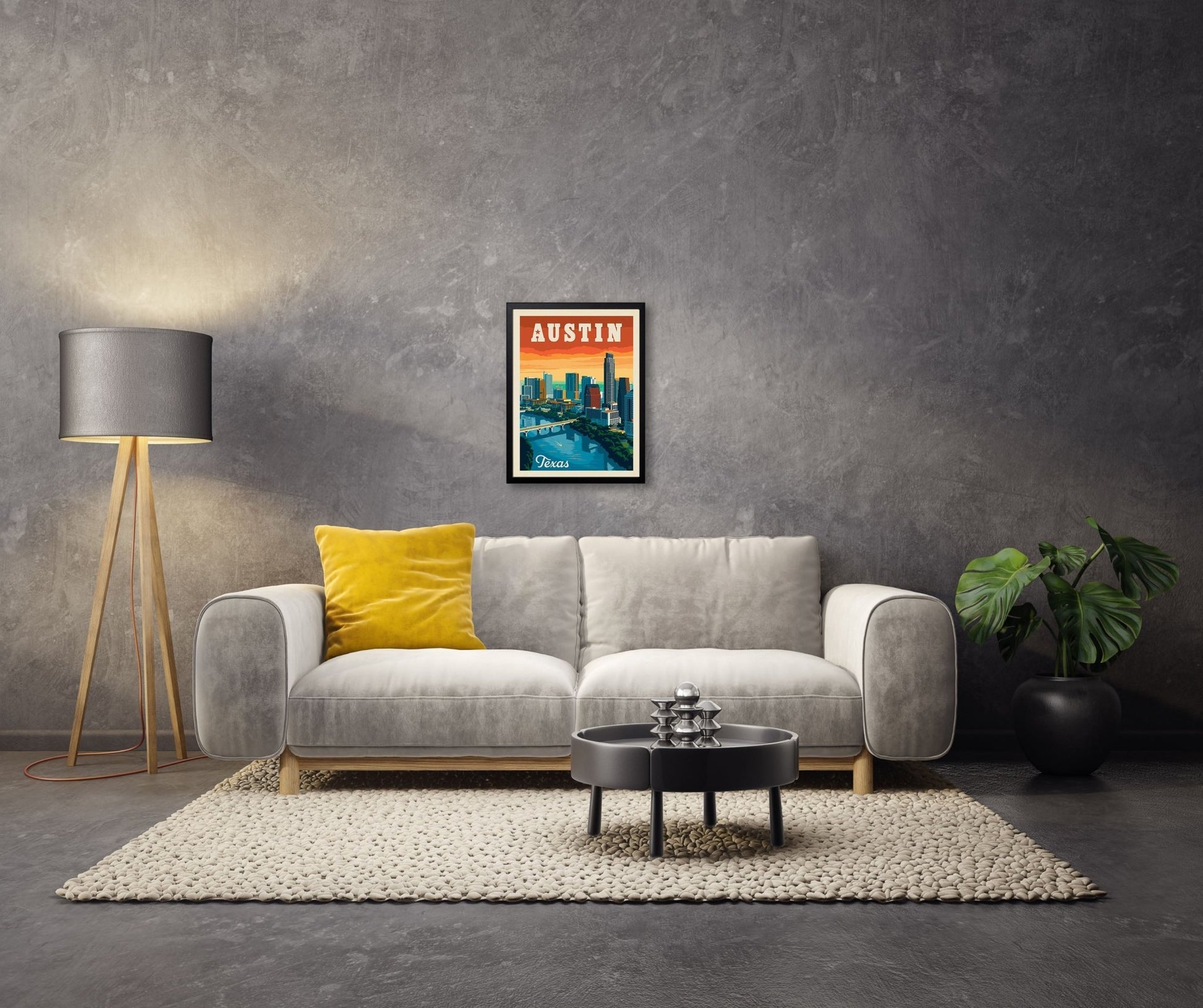 Austin, TX: Skyline (American Travel) Art Print - Wander Together Outfitters