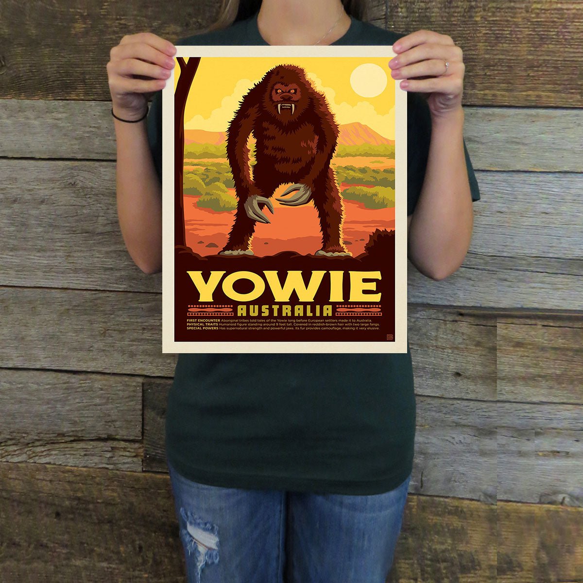 Australia: Yowie (Legends & Monsters) Art Print - Wander Together Outfitters