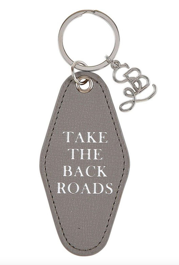 "Take The Back Roads" Motel Keychain