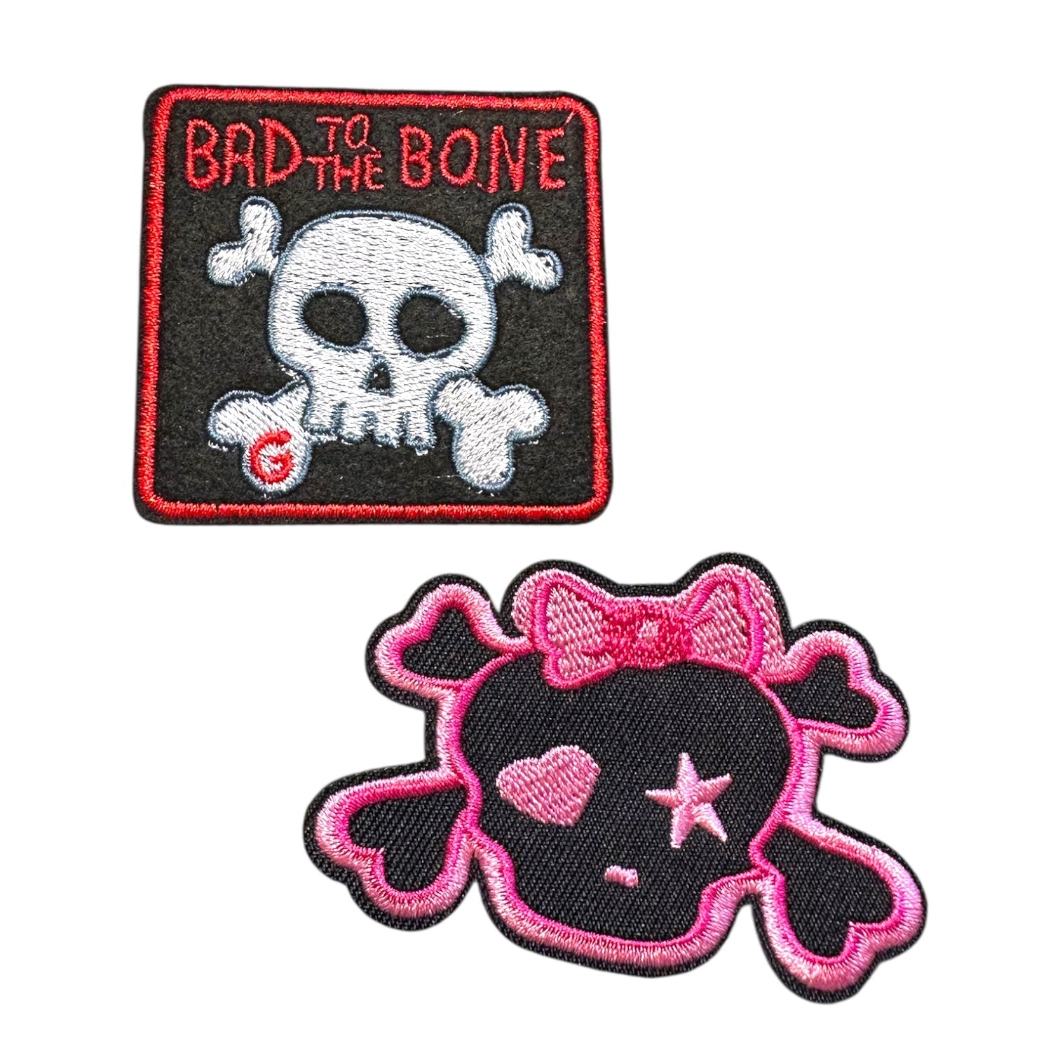 Badass & Cute Skull Iron On Patches - Wander Together Outfitters