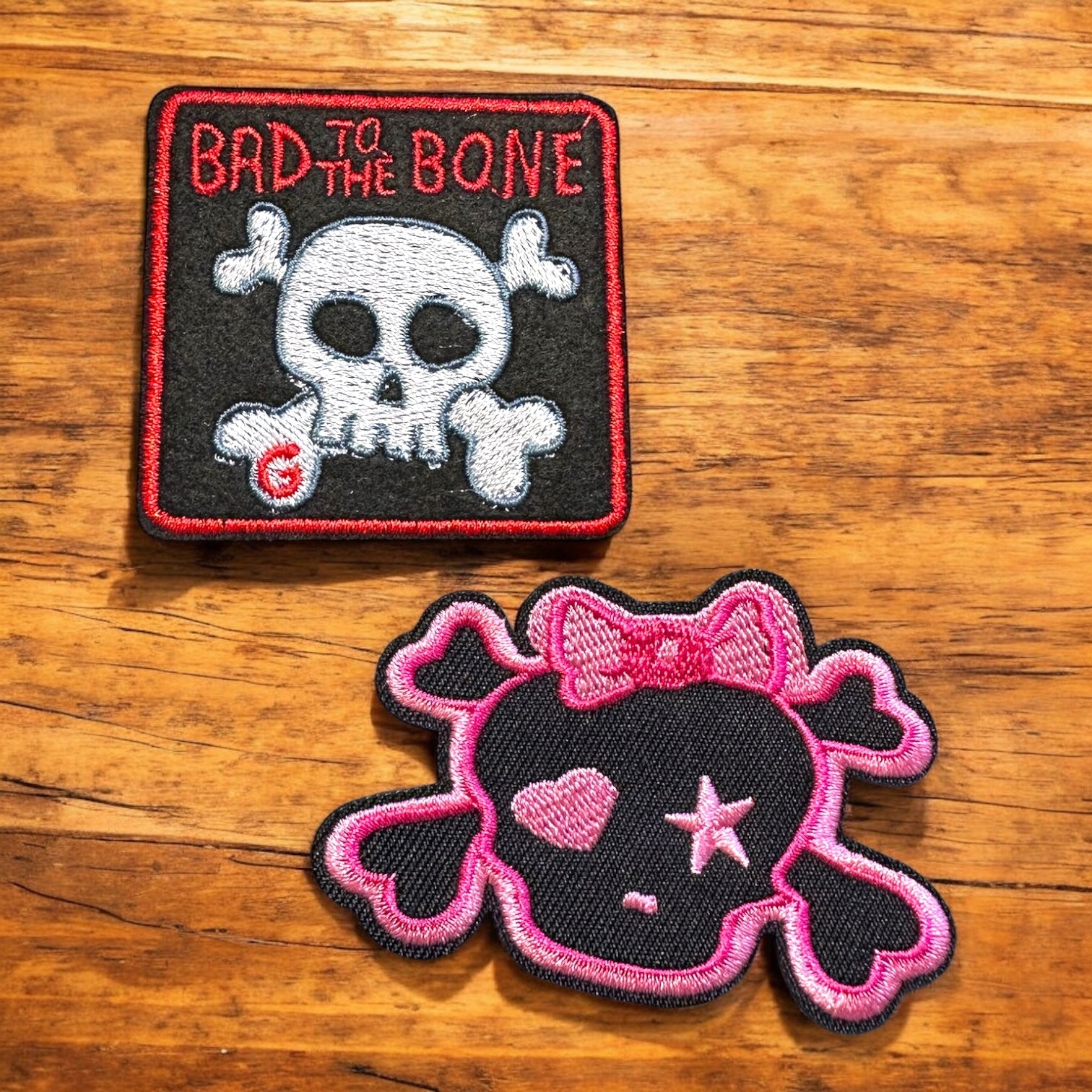 Badass & Cute Skull Iron On Patches - Wander Together Outfitters