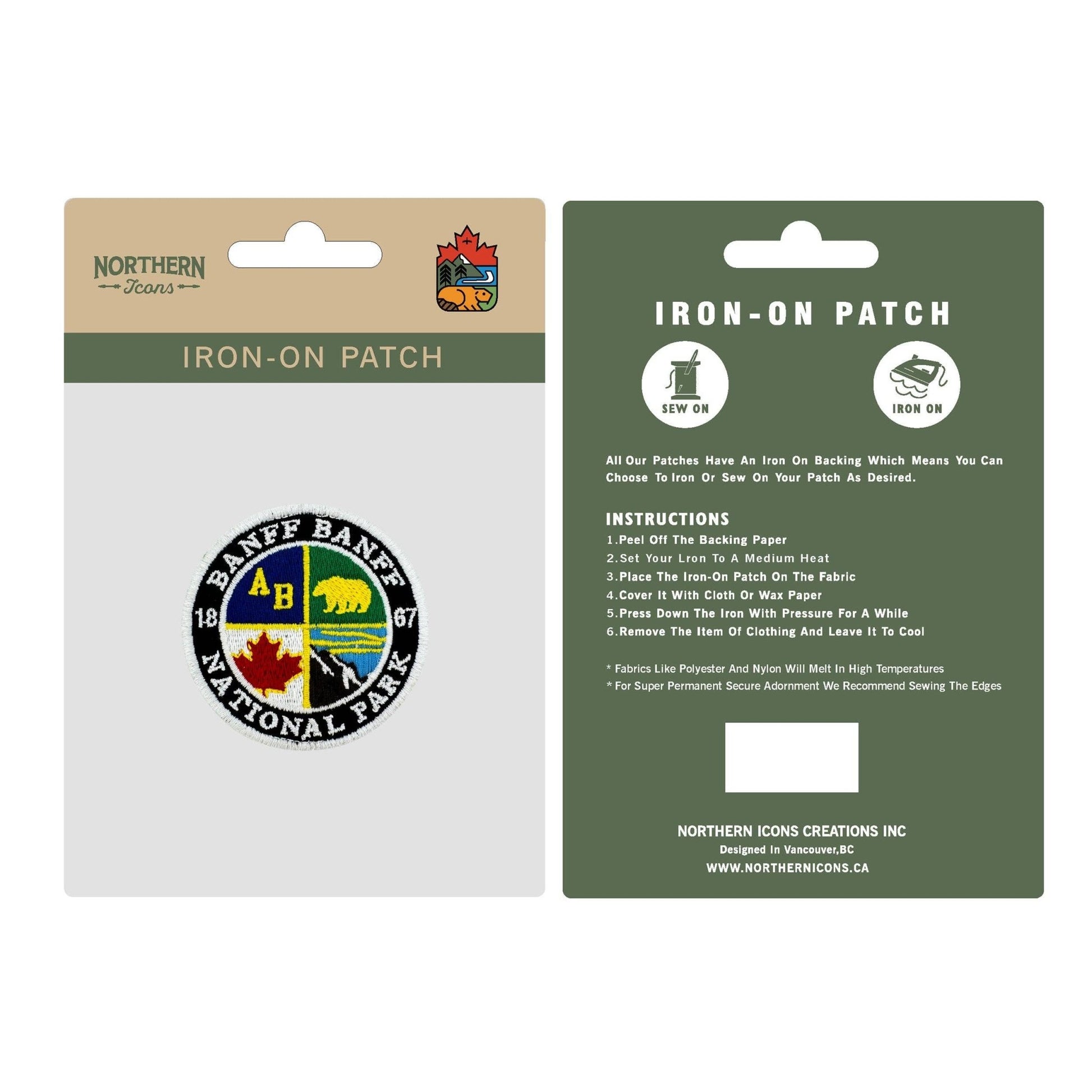Banff National Park Iron On Embroidery Patch - Wander Together Outfitters