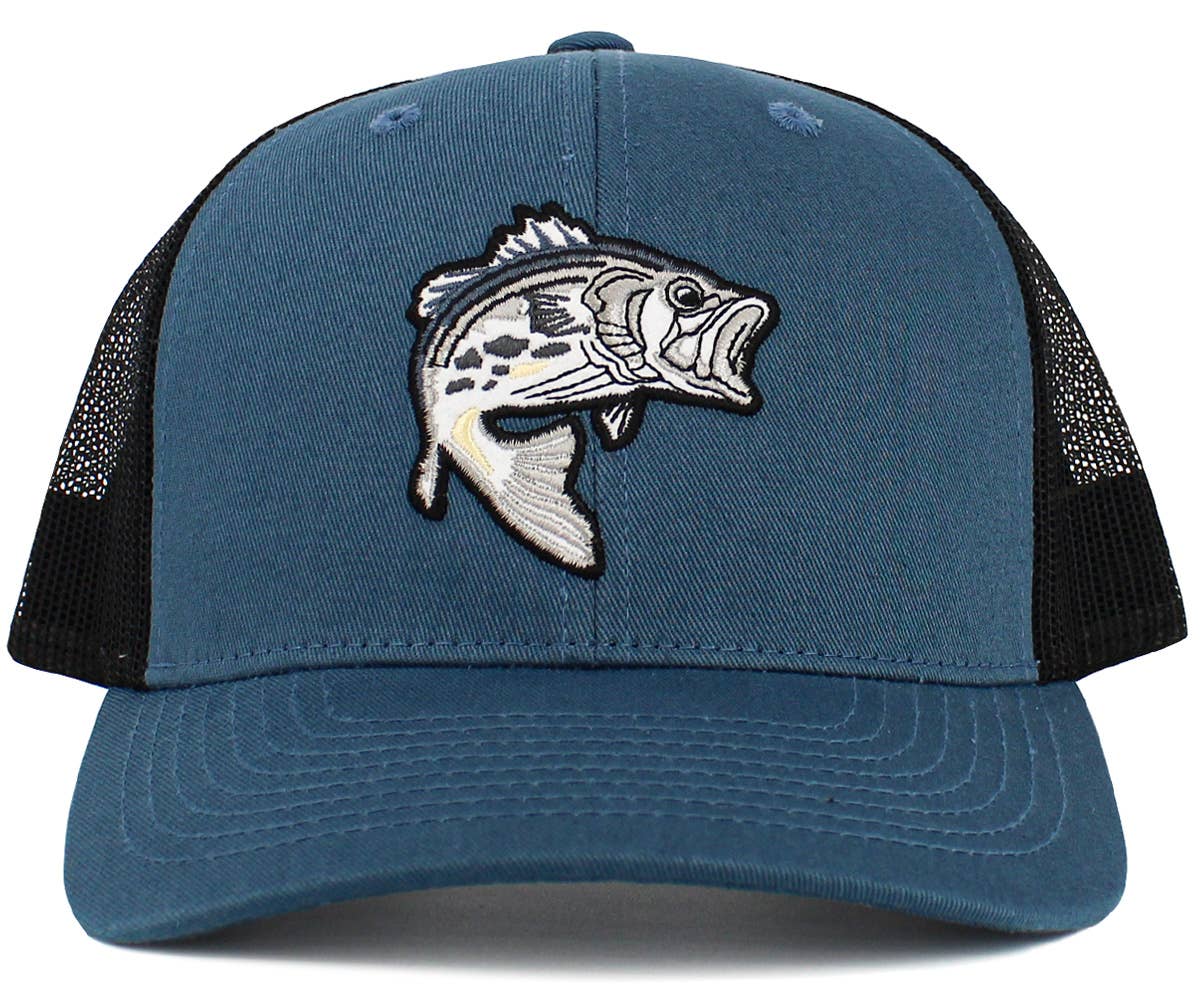 Bass Fish Mesh Trucker Snapback Cap (Various Colors) - Wander Together Outfitters