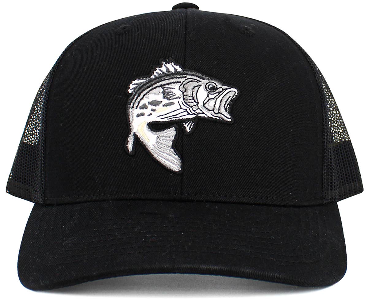 Bass Fish Mesh Trucker Snapback Cap (Various Colors) - Wander Together Outfitters