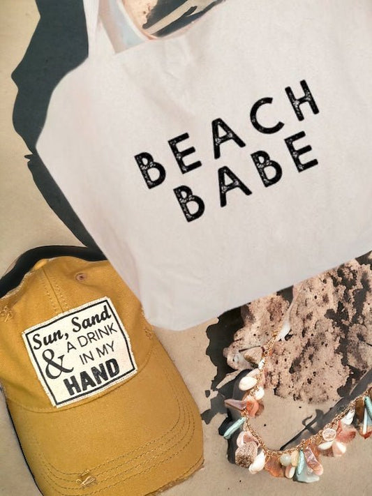 "Beach Babe" Extra Large Tote Bag (Last Chance Clearance) - Wander Together Outfitters