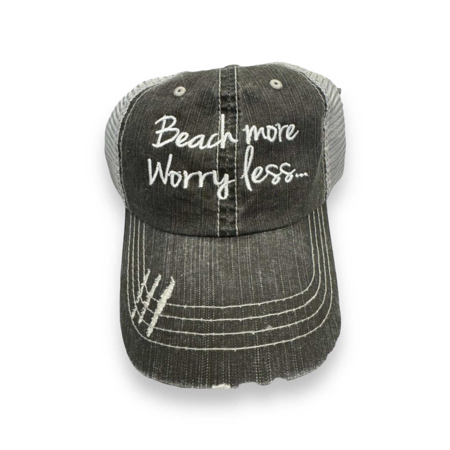 “Beach More. Worry Less....” Cap (SALE) - Wander Together Outfitters
