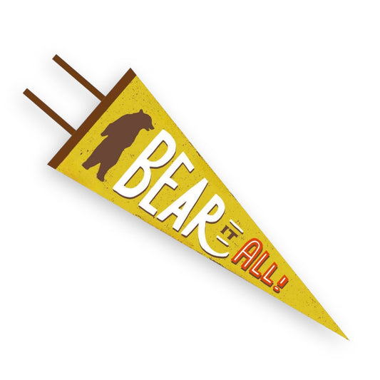 "Bear it All" Vintage Style Large Pennant (CLEARANCE) - Wander Together Outfitters