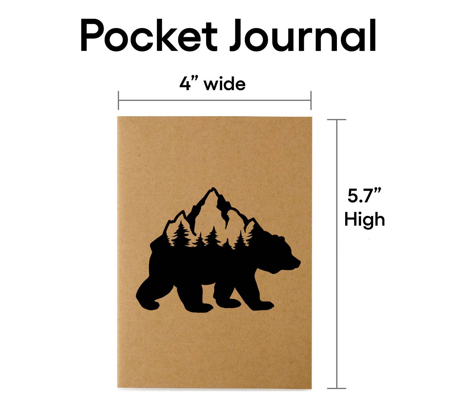 Bear & Mountains 48 - page Pocket Journal - Wander Together Outfitters