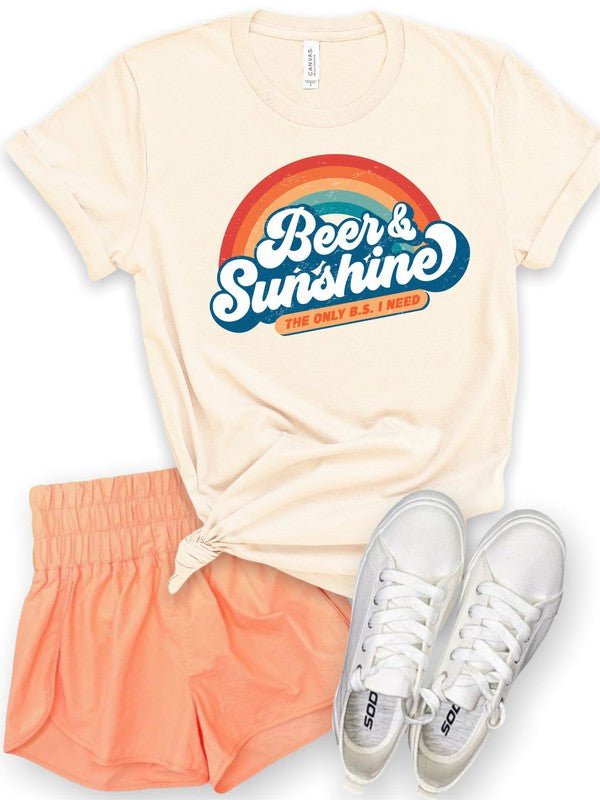 "Beer and Sunshine Only BS I Need" Softstyle Tee - Wander Together Outfitters