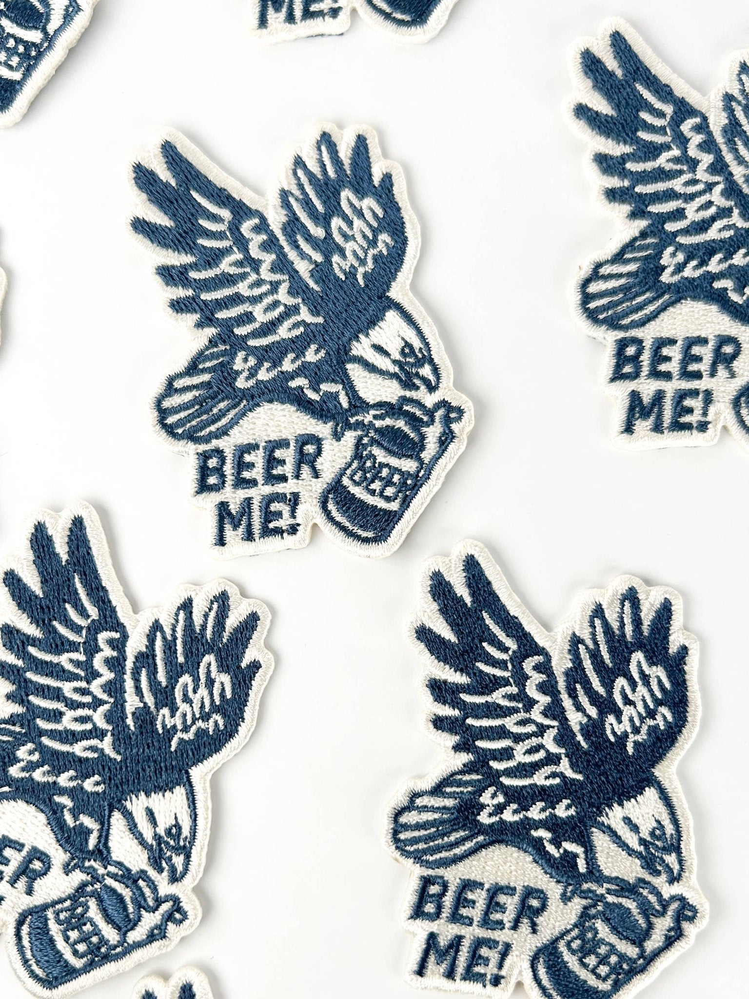“Beer Me” Eagle Patch Embroidered Iron - On Patch for Hats, Jackets, Gear. - Wander Together Outfitters