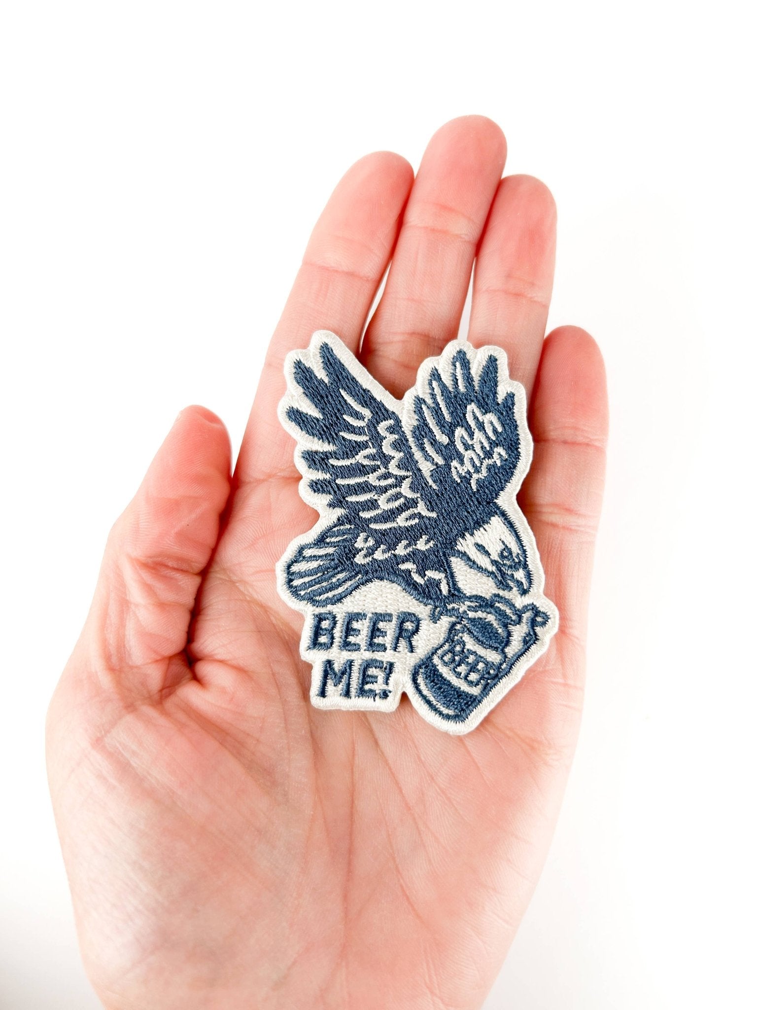 “Beer Me” Eagle Patch Embroidered Iron - On Patch for Hats, Jackets, Gear. - Wander Together Outfitters