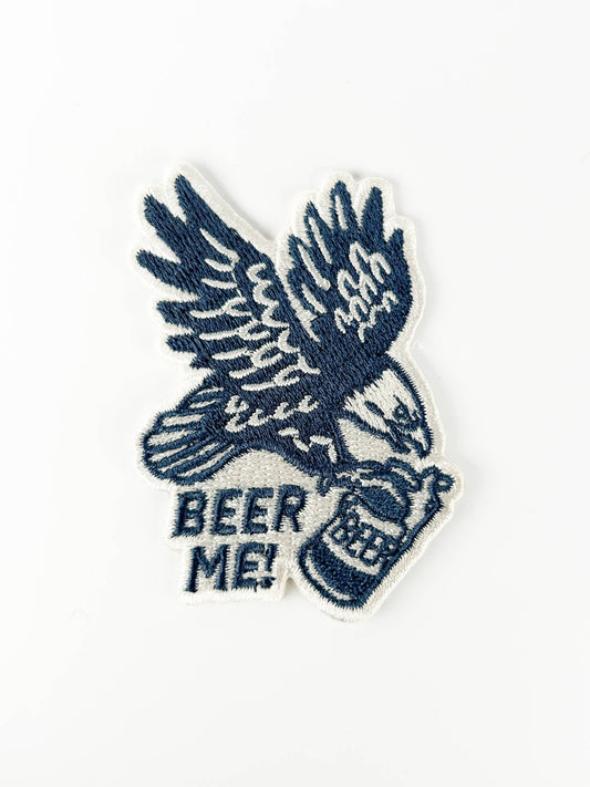 “Beer Me” Eagle Patch Embroidered Iron - On Patch for Hats, Jackets, Gear. - Wander Together Outfitters