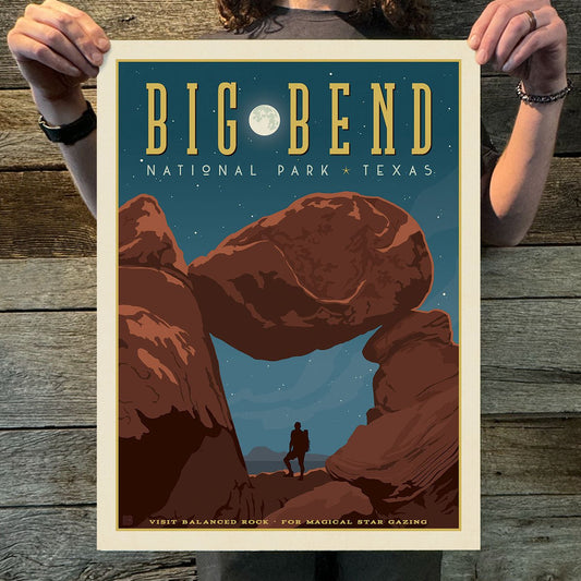 Big Bend National Park: Balanced Rock (63 National Parks) Art Print - Wander Together Outfitters