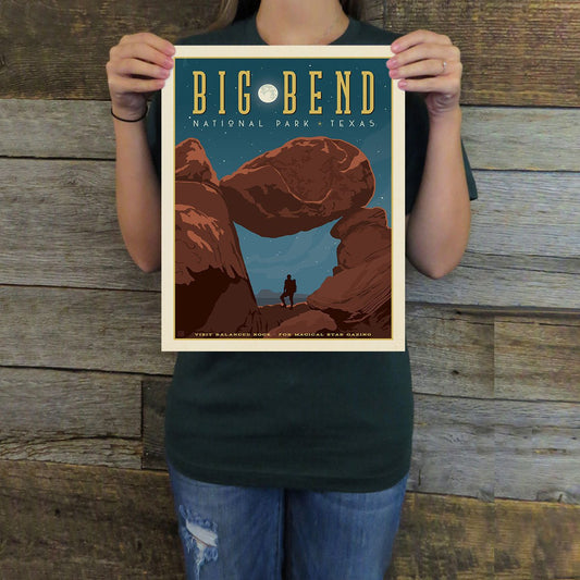 Big Bend National Park: Balanced Rock (63 National Parks) Art Print - Wander Together Outfitters