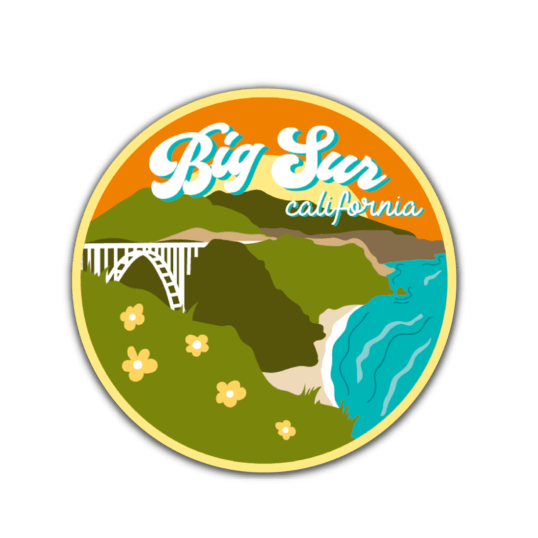 Big Sur Circle Vinyl Sticker - Wander Together Outfitters