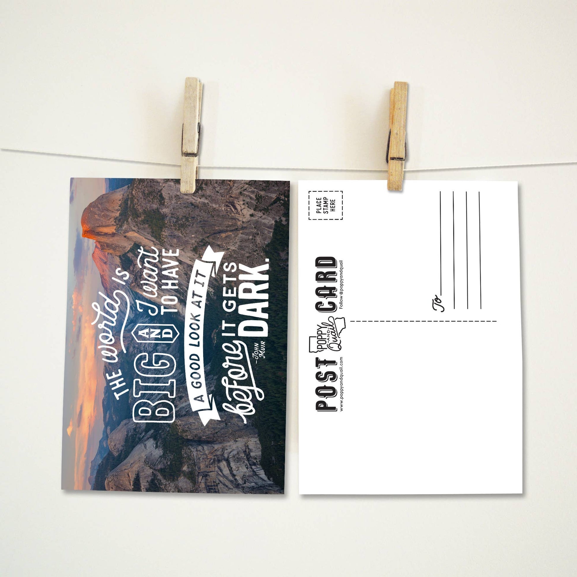 Big World Before It Gets Dark Premium Postcards - Wander Together Outfitters
