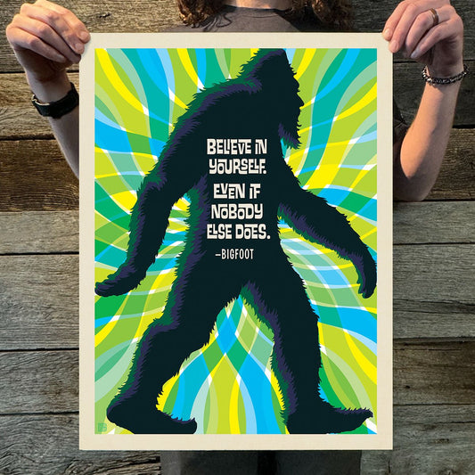 Bigfoot: Believe in Yourself (Legends & Monsters) Art Print - Wander Together Outfitters