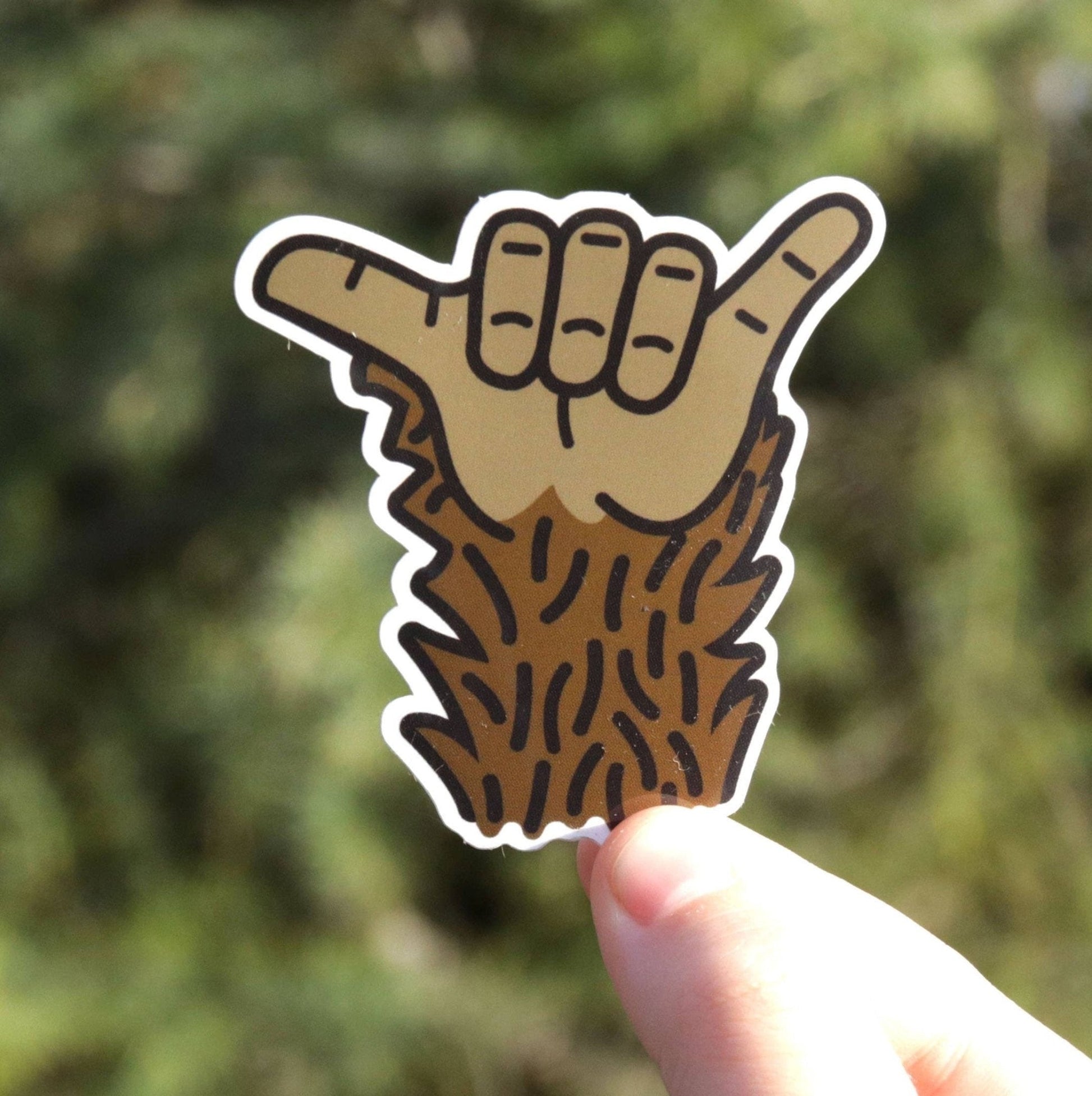Bigfoot Fingers Vinyl Stickers (Peace Sign, Hang Ten, Rock On) - Wander Together Outfitters