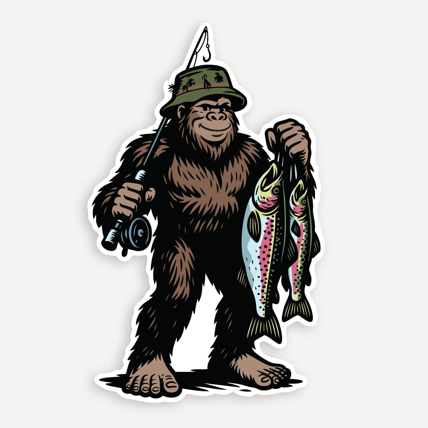 Bigfoot Fishing Sticker - Wander Together Outfitters