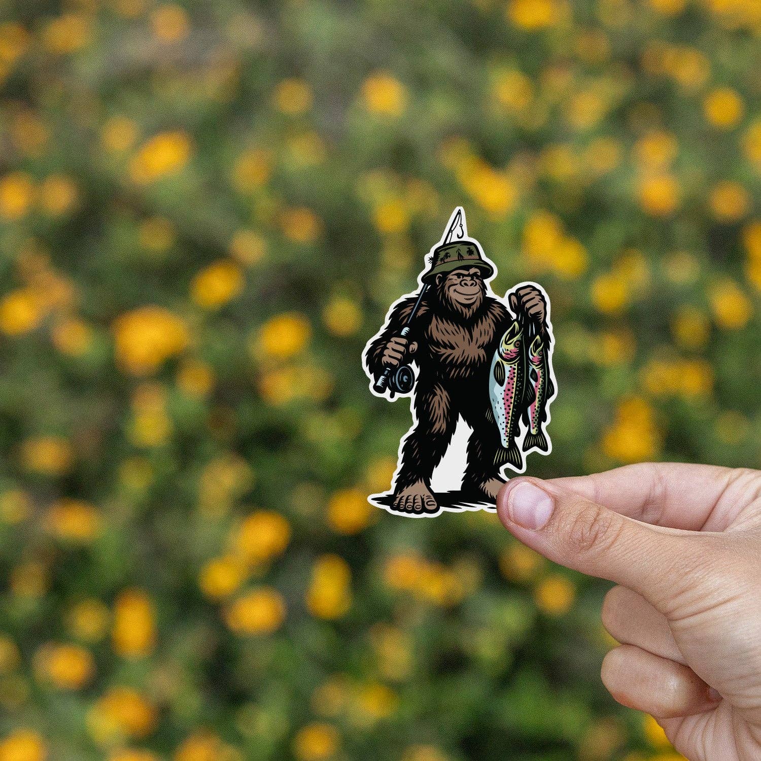 Bigfoot Fishing Sticker - Wander Together Outfitters