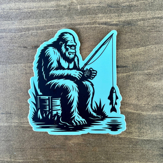 Bigfoot Fishing Sticker - Wander Together Outfitters