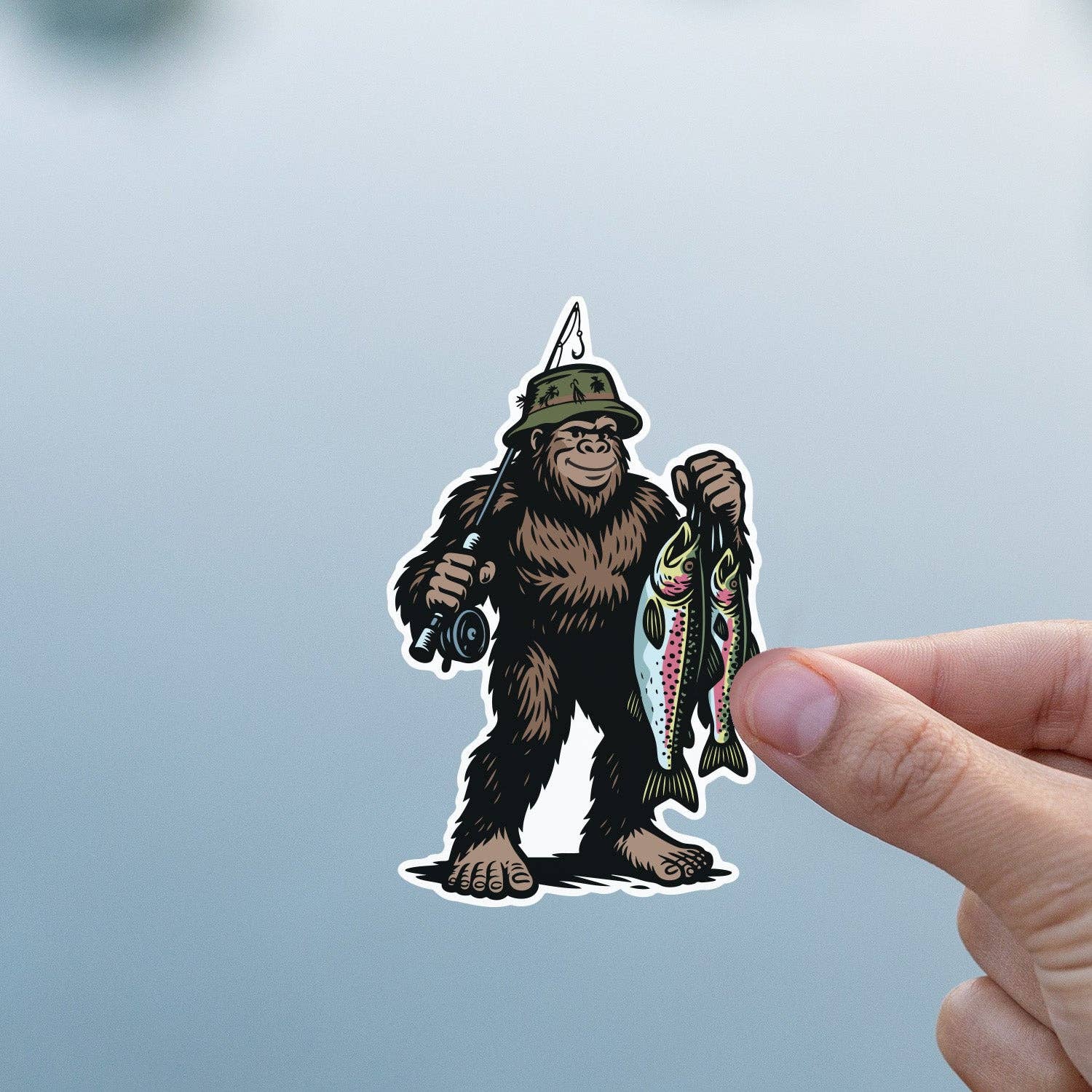 Bigfoot Fishing Sticker - Wander Together Outfitters
