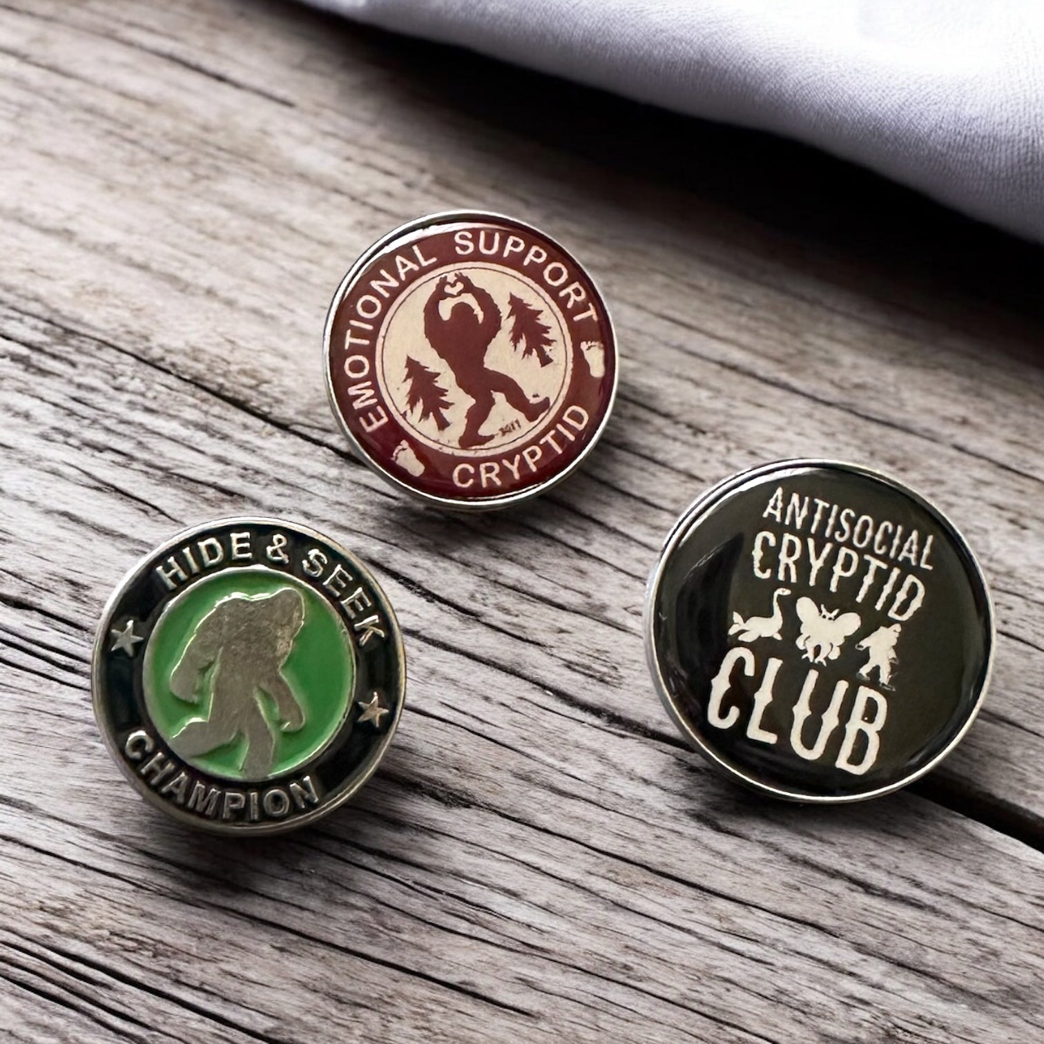 Bigfoot Hide & Seek Champion, Anti - Social Cryptid Club Pins - Wander Together Outfitters