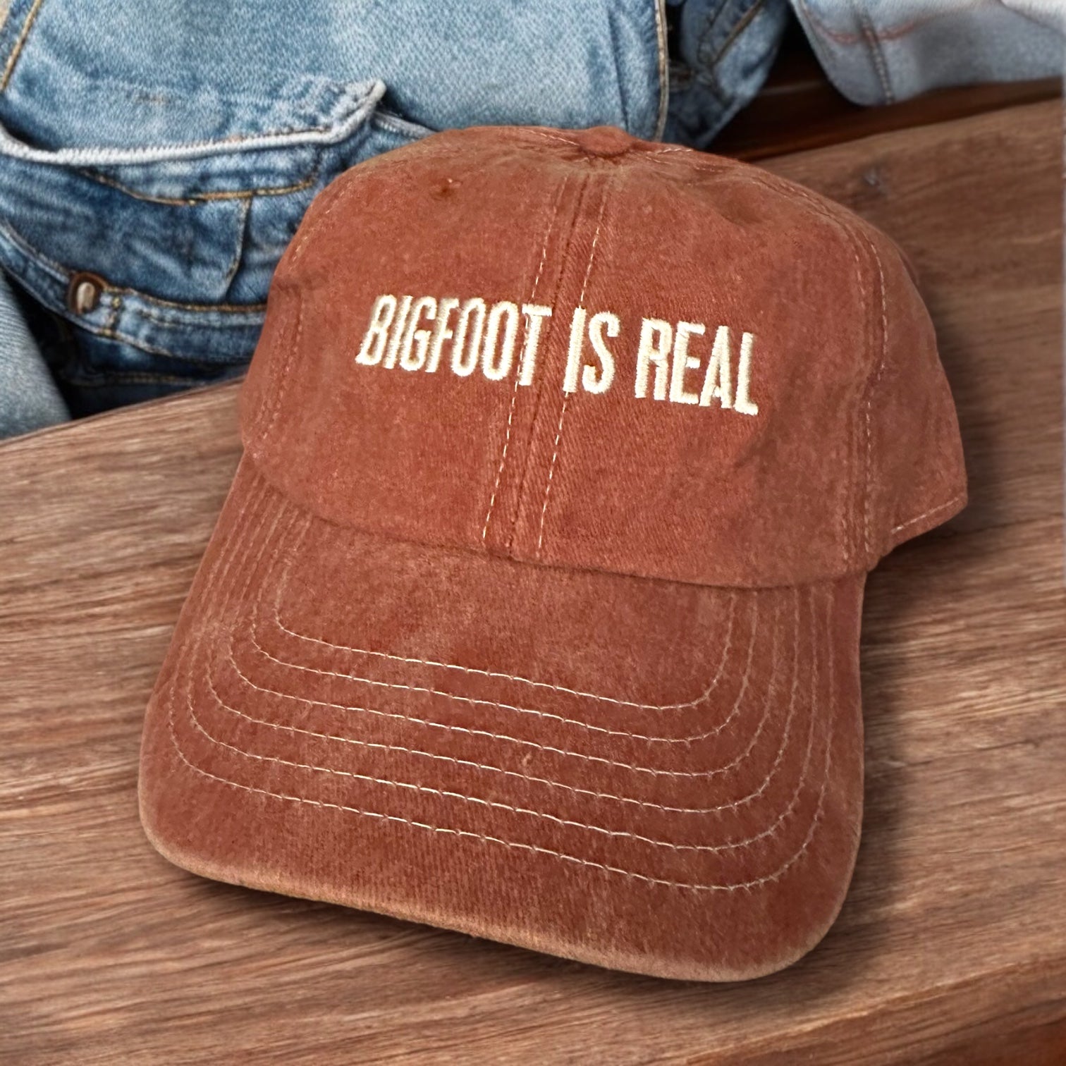 “Bigfoot Is Real” Unisex Baseball Cap - Wander Together Outfitters