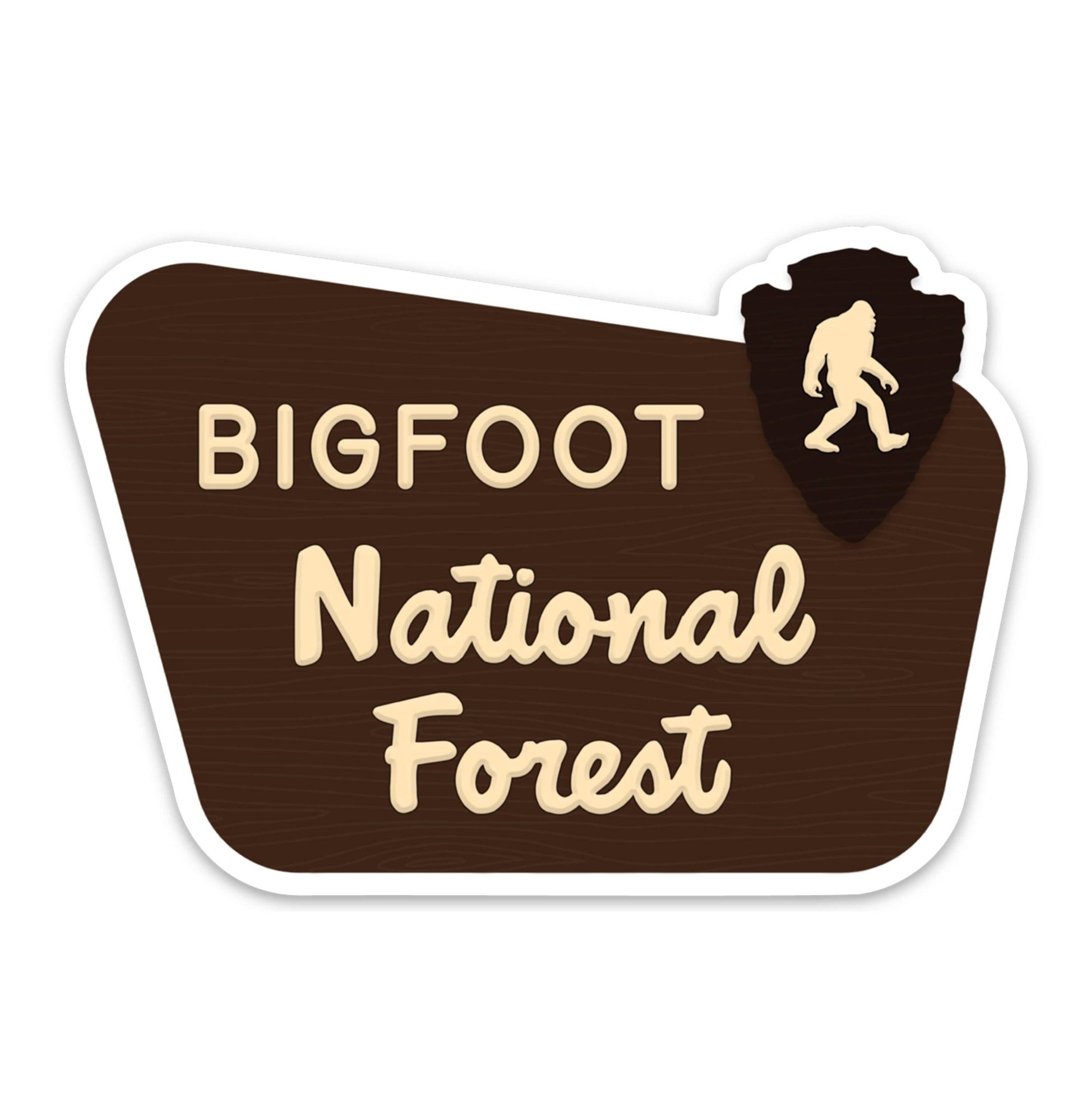 "Bigfoot National Forest" Sticker - Park Sign - Wander Together Outfitters
