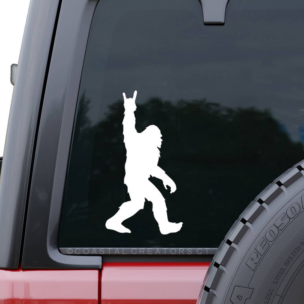Bigfoot Rock Star Vinyl Window Vehicle Decal - Wander Together Outfitters