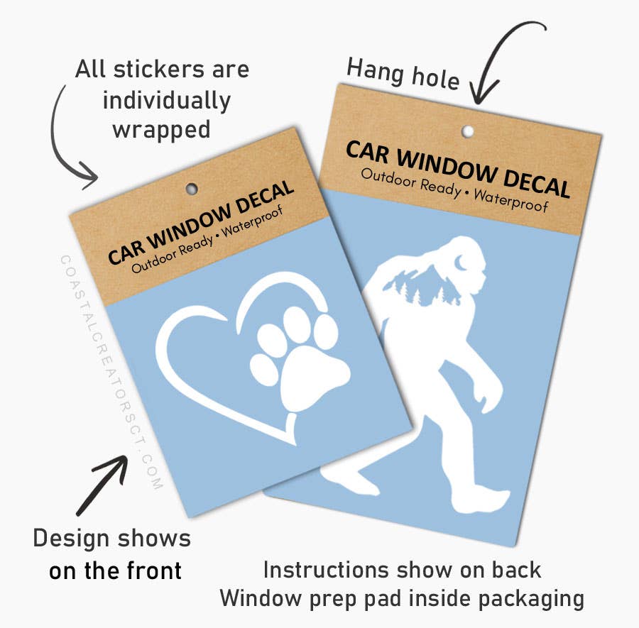 Bigfoot Rock Star Vinyl Window Vehicle Decal - Wander Together Outfitters
