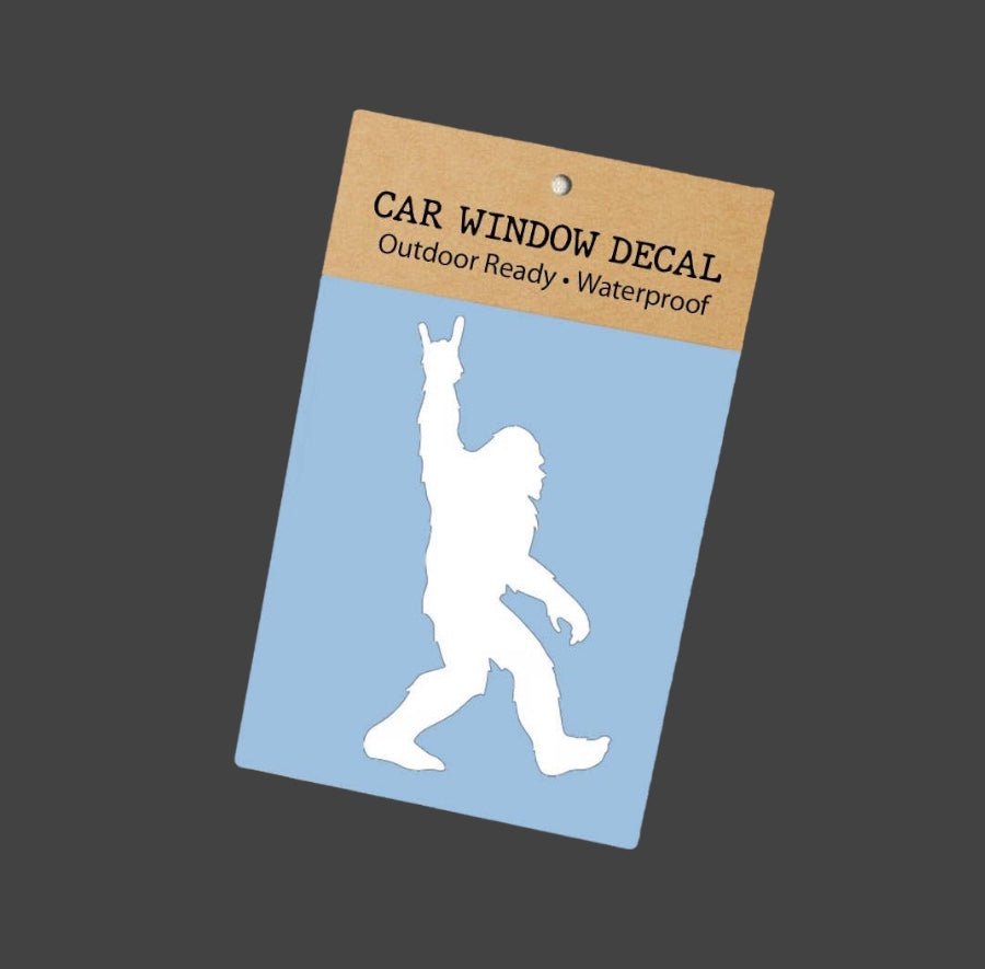 Bigfoot Sasquatch Rock Star Window Decal - Wander Together Outfitters