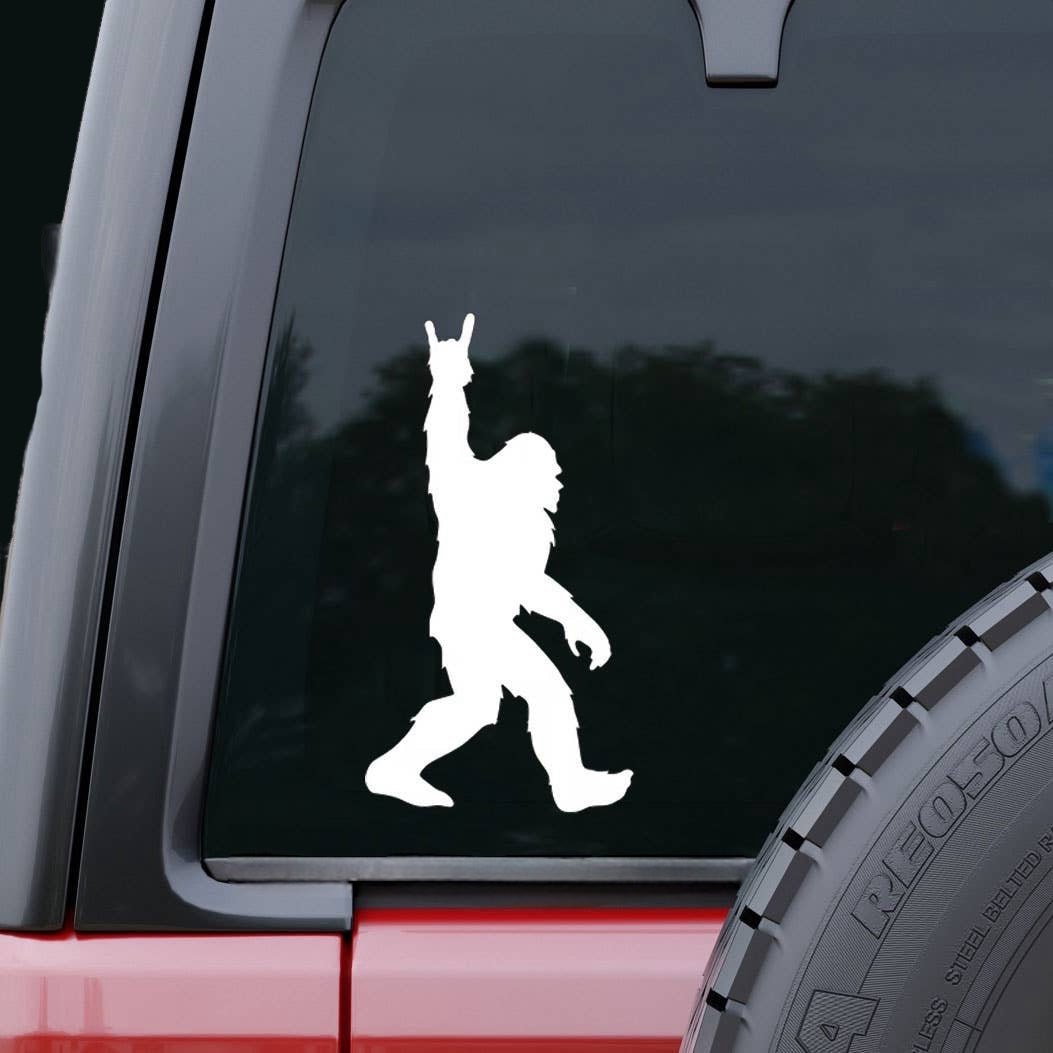 Bigfoot Sasquatch Rock Star Window Decal - Wander Together Outfitters
