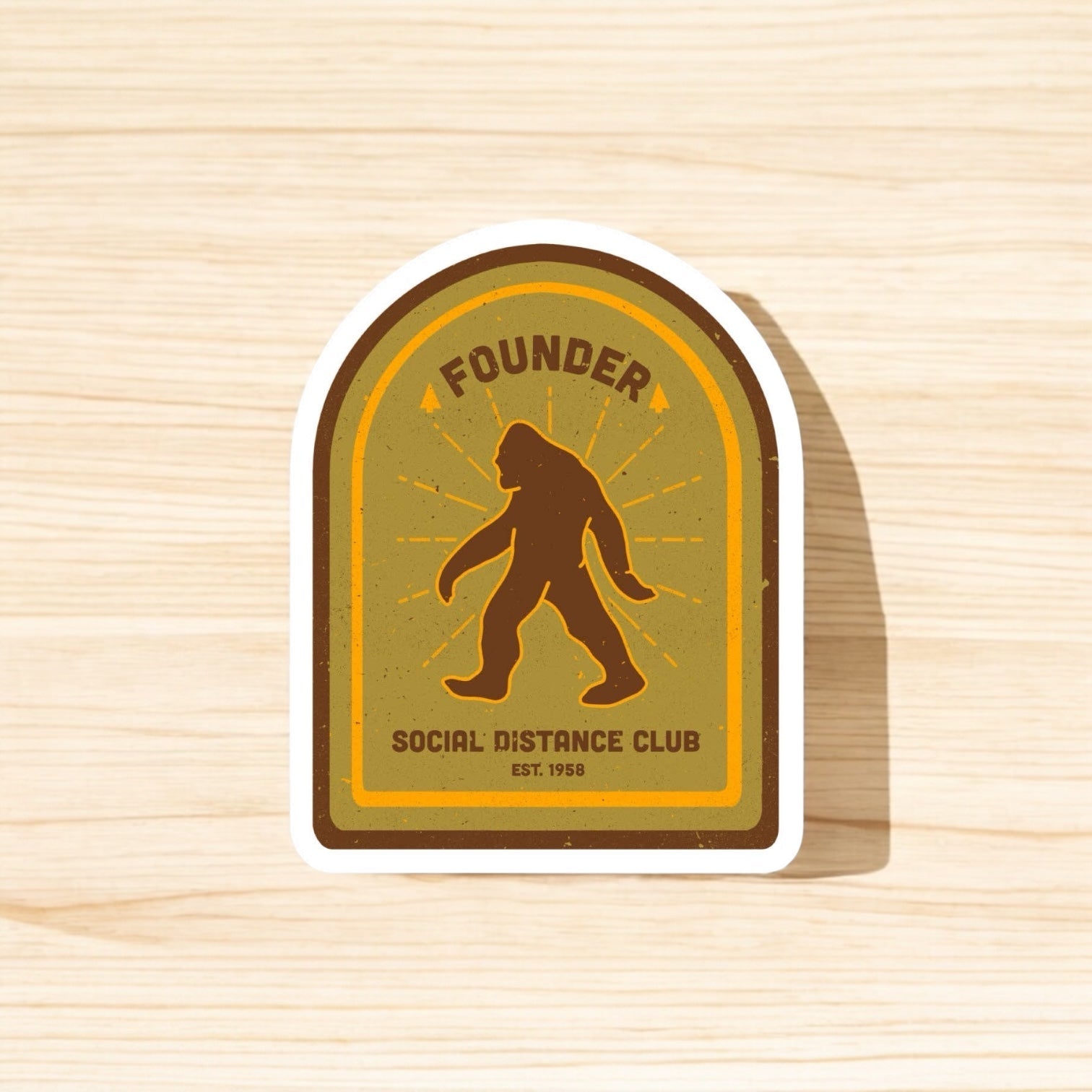 Bigfoot - Social Distance Club Founder Sticker - Wander Together Outfitters