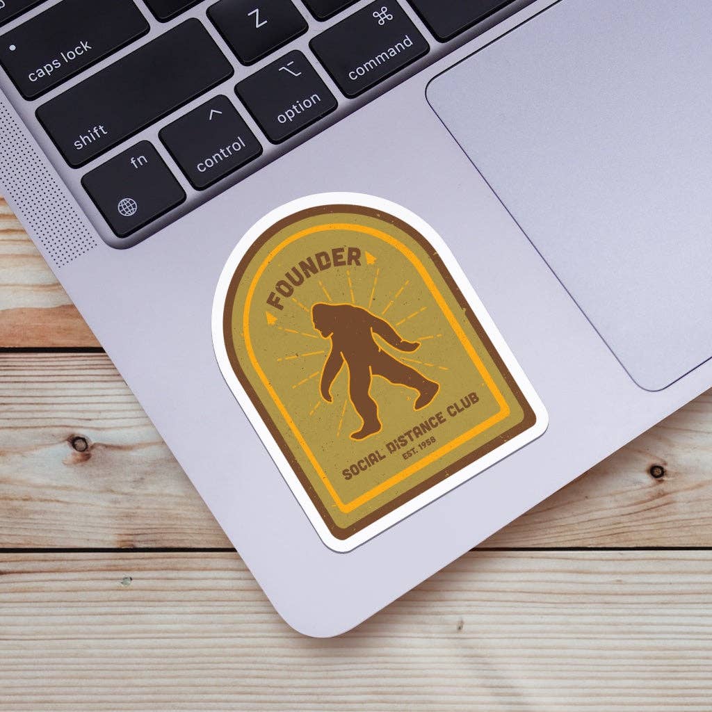 Bigfoot - Social Distance Club Founder Sticker - Wander Together Outfitters