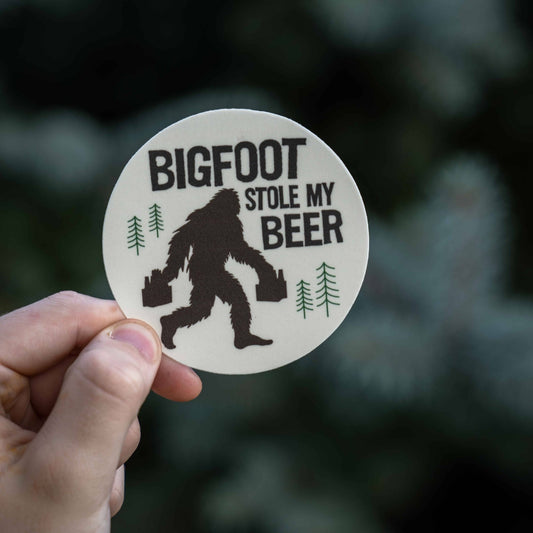 “Bigfoot Stole My Beer” Vinyl Sticker - Wander Together Outfitters