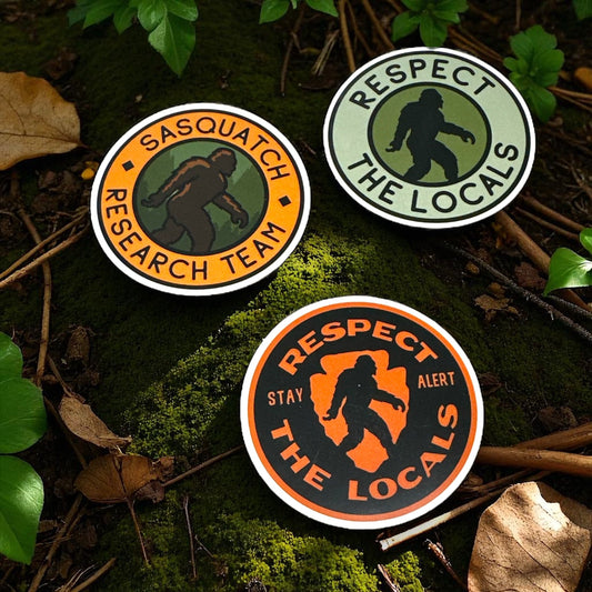 Bigfoot Tracking Society Sticker Set: Yeti, Skunk Ape - Wander Together Outfitters